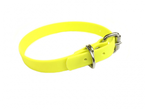Biothane Halsband Neon Geel 2x55 cm