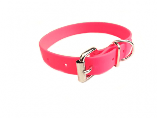 Biothane Halsband Neon Roze 2x55 cm