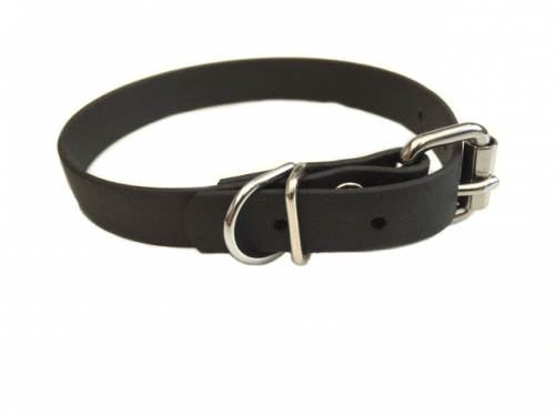 Biothane Halsband Zwart 2x55 cm