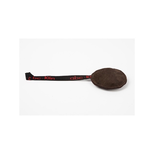 bijtlap_plat_rond_14 cm_leder_abc